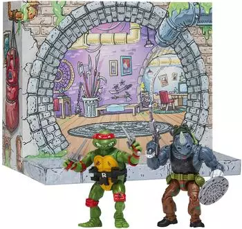 Playmates Teenage Mutant Ninja Turtles: Remastered Actionfigur Raphael vs. Rocksteady