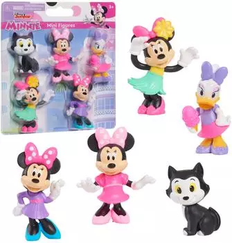 Just Play Disney Minnie Spielfiguren-Set, 5-teilig, 4,3-6,9cm, mehrfarbig (88044)
