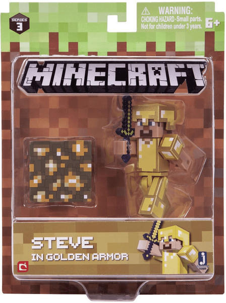 Jazwares Minecraft - Steve mit Goldrüstung mit Accessoire (16488)