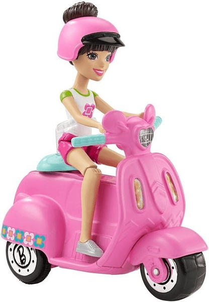 Mattel Barbie On The Go - Brünett & Fahrzeug rosa (FHV80)