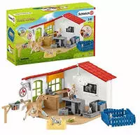 Schleich 42502, Schleich Farm World Tierarzt-Praxis mit Haustieren