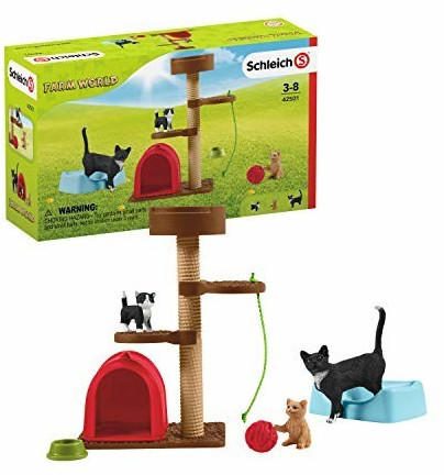 Schleich Farm World Spielspaß für niedliche Katzen, Spielfigur (42501)
