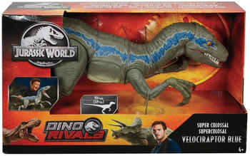 Mattel Jurassic World Super Kolossaler Velociraptor "Blue"