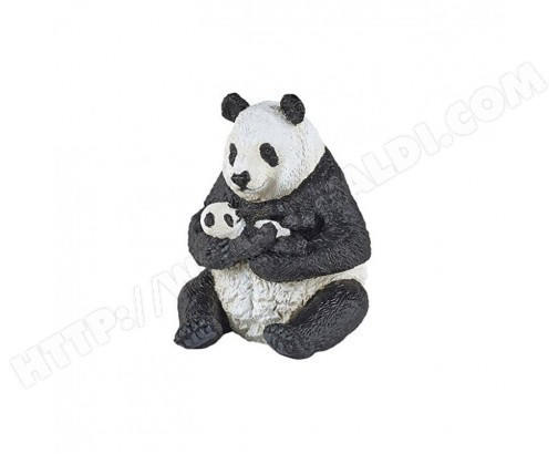 Papo Sitzender Panda mit Baby (50196)