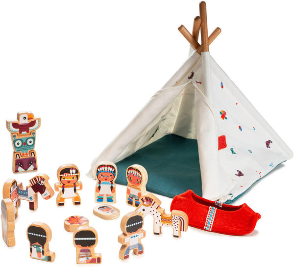 Lilliputiens Wigwam and indians