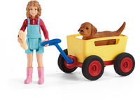 Schleich 42543, Schleich Bollerwagen-Ausflug Spielfiguren-Set