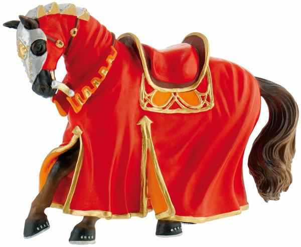 Bullyland Figurine World - Ritter - Turnierpferd rot (80768)