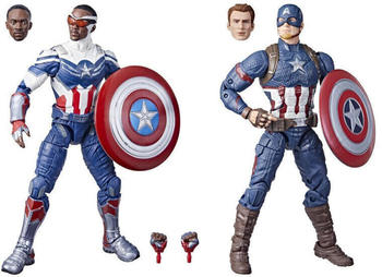 Hasbro Marvel Legends Series Avengers 2 Pack Figures Captain America - Sam Wilson and Steve Rogers