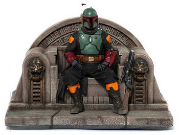 Iron Studios Star Wars: The Mandalorian Statue Boba Fett on Throne Deluxe Art Scale 1/10