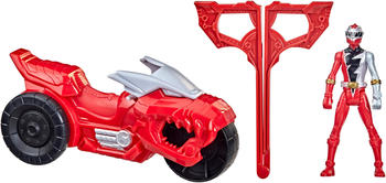 Hasbro Power Rangers Rip N Go T-Rex Battle-Bike und Dino Fury Roter Ranger