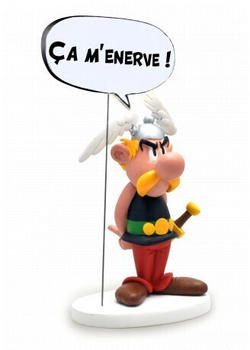 Plastoy Asterix mit Sprechblase: CA M'ENERVE