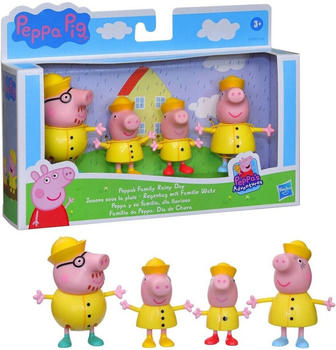 Hasbro Peppa Pig Regentag mit Familie Wutz (Set, 4-tlg)