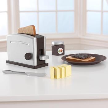 KidKraft Espressofarbenes Toaster-Set
