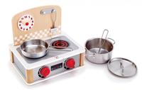 Hape Kinderk&uuml;che E3151 2-in-1 K&uuml;chen- & Grill-Set, aus Holz, 30 x 23 x 26 cm, mit