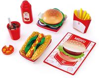 Hape Kinderk&uuml;chen-Zubeh&ouml;r Fastfood-Set, Mit verschiedenen Fastfood-Gerichten, aus