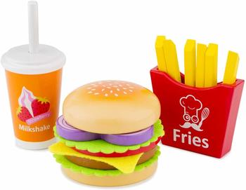 New Classic Toys fastfood-Set Junior Holz 18-teilig