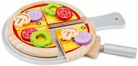 New Classic Toys Holz-Lebensmittel Pizza VEGETARISCH 14-teilig in bunt
