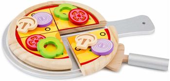 New Classic Toys Holz-Lebensmittel Pizza VEGETARISCH 14-teilig in bunt