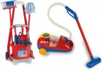 Theo Klein Vileda cleaning trolley + vakuum cleaner
