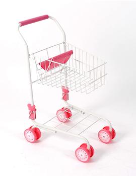 BAYER CHIC 2000® Supermarkt Einkaufswagen für Kinder (Weiß-Rosa)