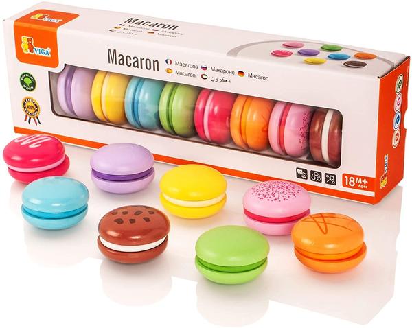 VIGA - Macarons aus Holz - Set mit 8 Stück