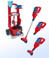 Klein Kinder-Besenwagen "Vileda" mit Staubsauger; Made in Germany