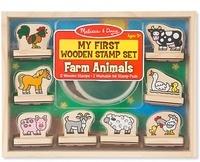Melissa & Doug Stempelset Tiere Bauernhof: 8 Stempel & 2 Stempelkissen