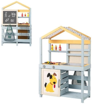 Costway 2-IN-1 Matschküche mit Tasche & Körben multicolor
