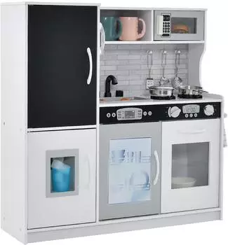 Costway Spielküche mit Zubehör & Tafel weiß (TP10126WH)