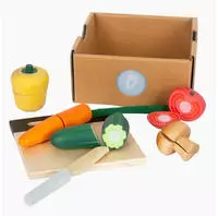 Small Foot 12329, Small Foot Wooden Cut and Play Food Vegetables Set 1