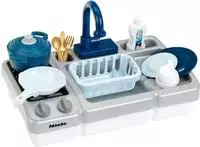 Klein Spielk&uuml;che "Miele - Sp&uuml;le mit Wasserfunktion und Kochfeld" Made in Germany