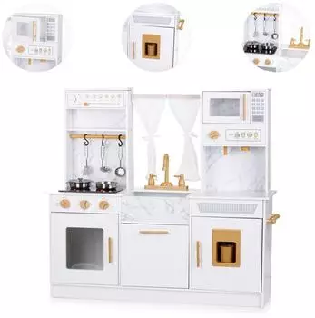Chipolino Kinderk&uuml;che 94cm, Holz, wei&szlig;, mit Sound & Licht (DIWH02403568)