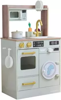 Teamson Kids Little Chef Lake Tahoe Spielk&uuml;che mit Zubeh&ouml;r, gr&uuml;n (T-PK-0031-00D)