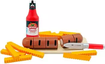 Tanner Goods Bratwurst mit Pommes und Ketchup, Holz, FSC (0621.6)