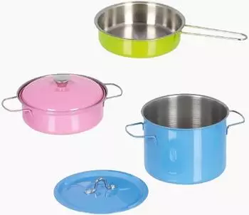 Goki Kochset "Farbenfroh" 9-tlg., Metall (51467)