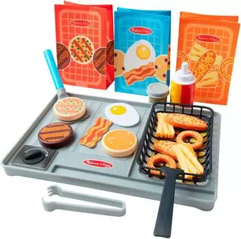 Melissa & Doug Flip & Fry Grill Spielset, 27-teilig, Farbwechseleffekt (6074893)