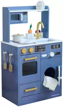 Teamson Kids Little Chef Lake Tahoe Spielküche aus Holz, blau (T-PK-0031-00E)