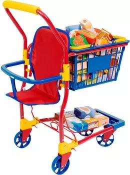 Bayer Design Einkaufswagen mit Puppensitz, bunt (75003AA)