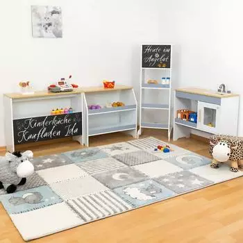 Coemo Spielküche Ida 4er-Set, Holz, grau (Ida)