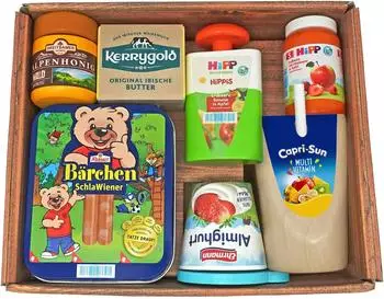 Tanner Goods Großes Kaufladen-Set aus Holz mit 7 Markenminiaturen (0949.1)
