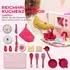 AIYAPLAY Spielküche mit Backofen, Herd, Spüle & Soundfunktion, rosa