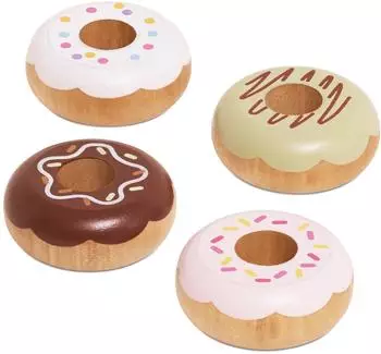 Le Toy Van Pretend Donuts 4er-Set aus Holz (TV332)