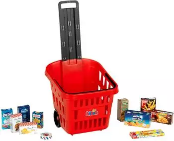 klein toys Einkaufstrolley befüllt, Kunststoff, Kinder (7256)