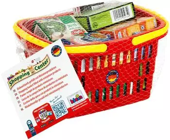 klein toys Einkaufskorb mit Zubehör, Kaufladen-Spielzeug (7218)