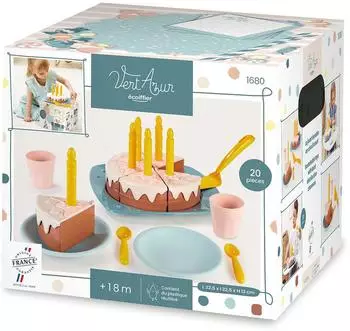 Ecoiffier Geburtstagskuchen Spielset, Pastellfarben, ab 18 Monaten (1680)
