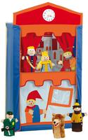 roba 6972, roba Kasperletheater inkl. 6 Handpuppen, Kaspertheater aus Massivholz,