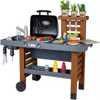 Smoby Spielk&uuml;che "Outdoor Gartenk&uuml;che" mit Grill, Sp&uuml;lbecken und