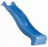 Akubi Kinderspielturm Lotti mit Wellenrutsche, Doppelschaukelanbau, Klettergerüst und Kletterwand blau (8469)