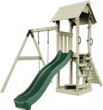 PolarPlay G&ouml;teborg mit Schaukel & Wellenrutsche Gr&uuml;n (O4.5.00269.0)