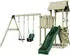 PolarPlay Spielturm Uppsala Schaukel Babyschaukel Kletterwand Rutsche Grün